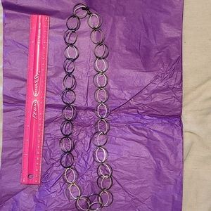 Black and Silver circle necklace